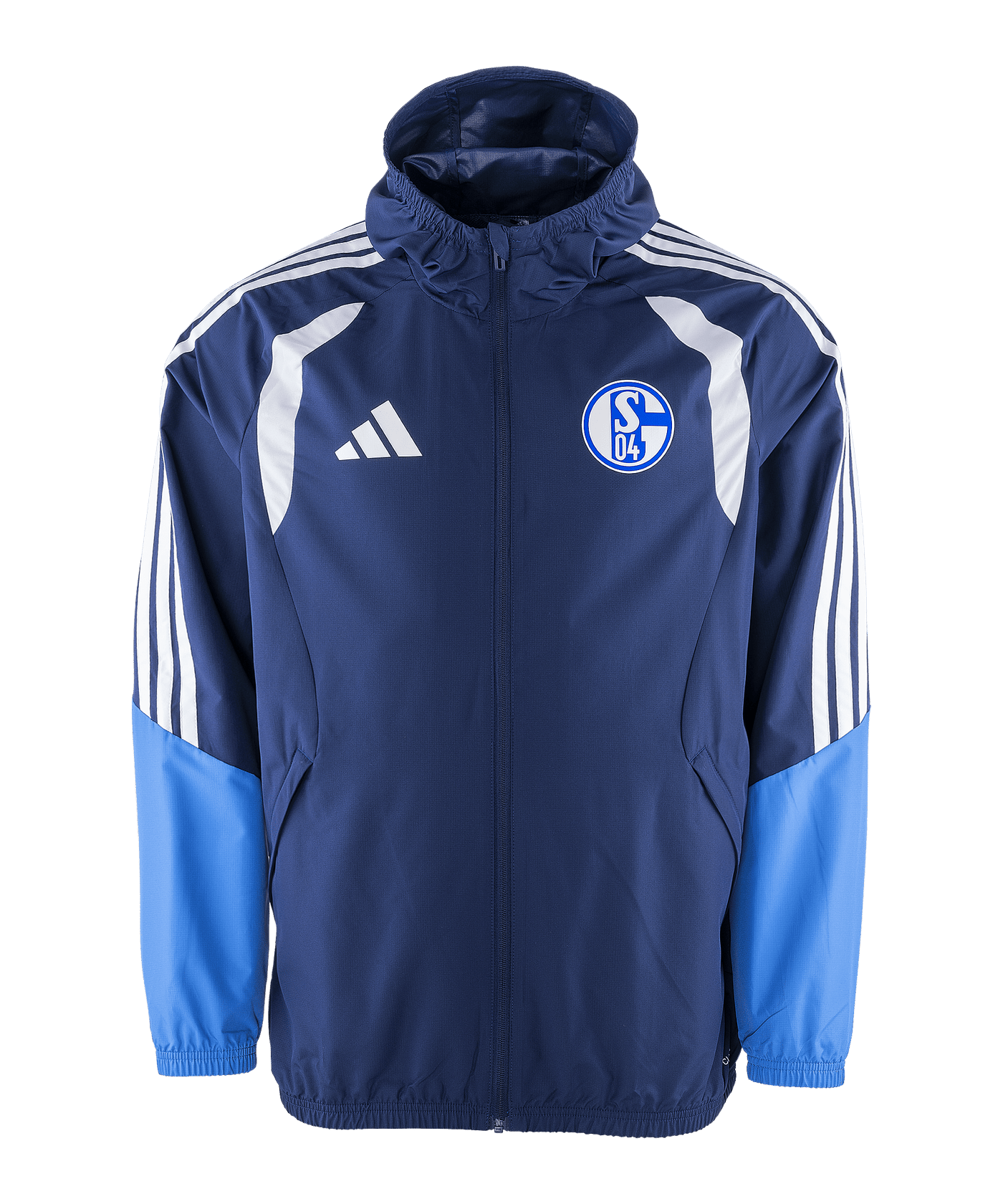adidas FC Schalke 04 Team Regenjacke Blau - blau