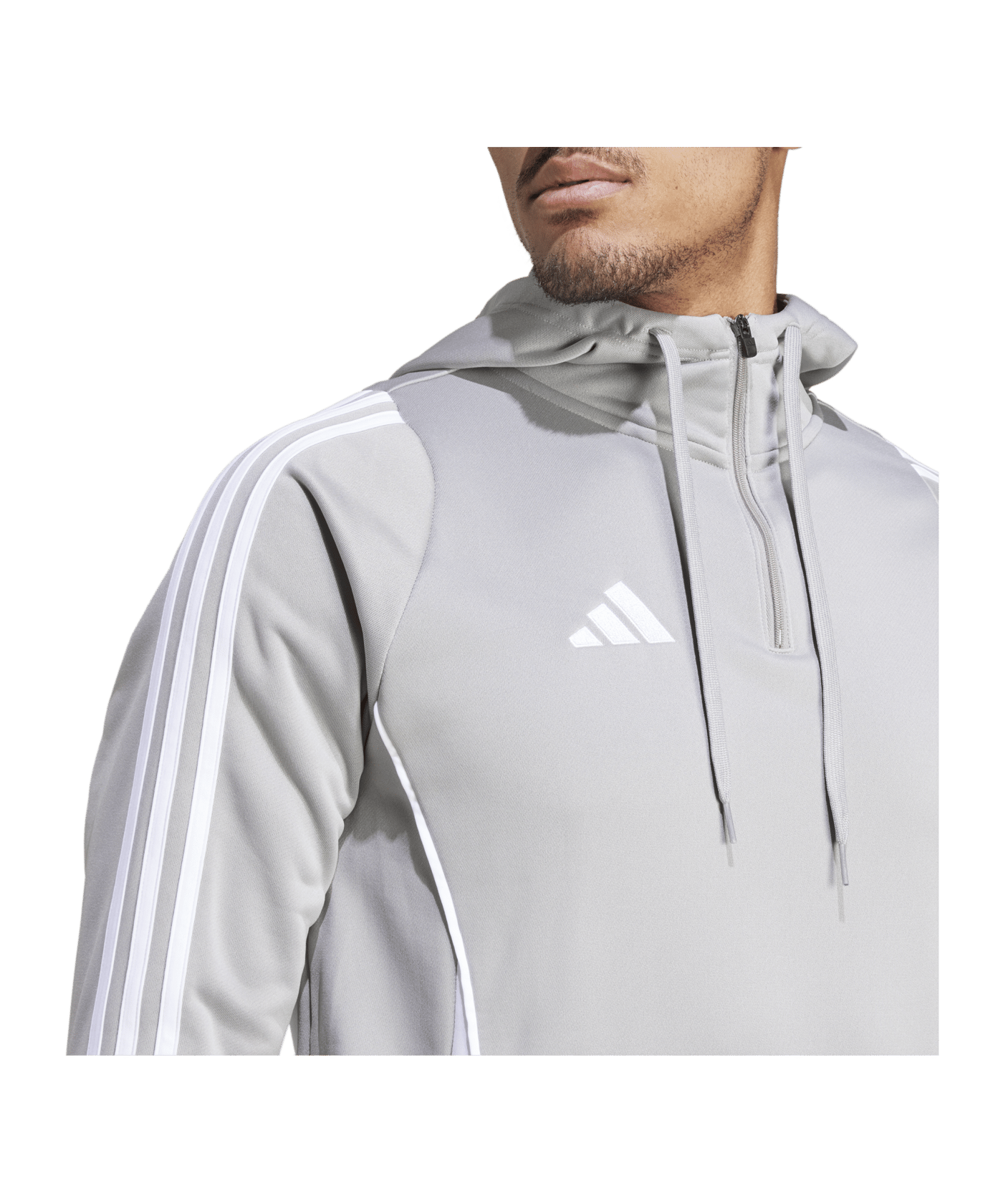adidas Tiro 24 Training Hoody Grau Weiss - grau