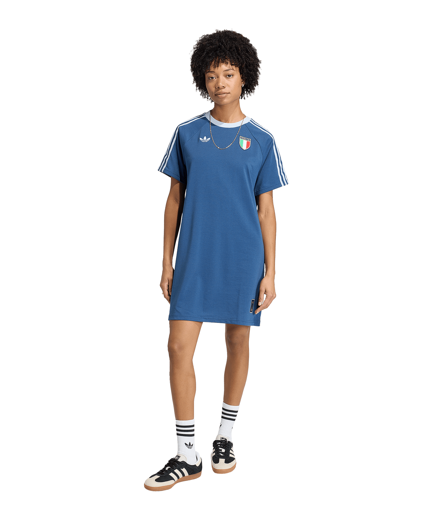 adidas FIGC Italien Originals Kleid Damen Blau - blau