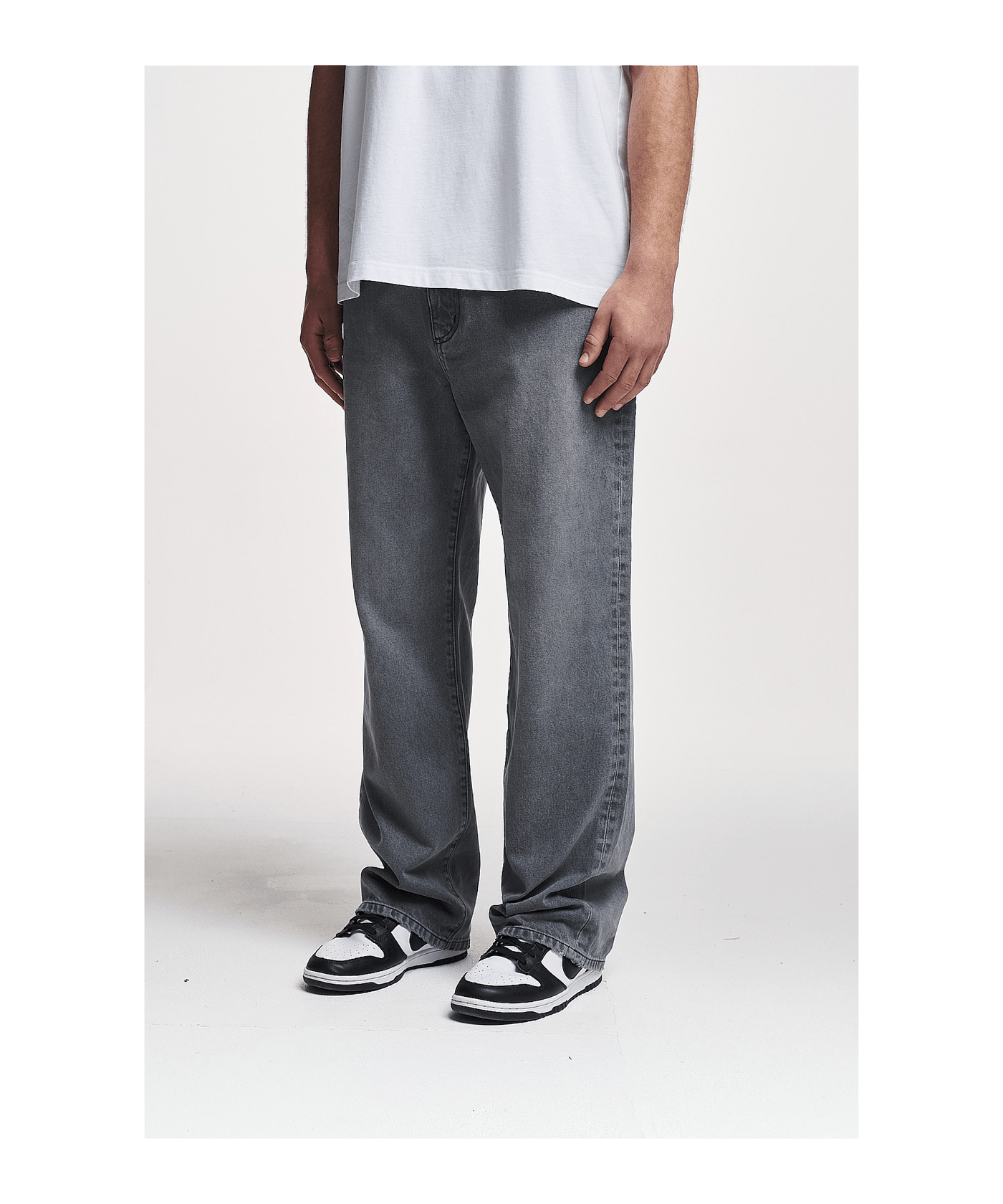 2Y Studios Adrik Basic Baggy Jeans Hose Grau - grau