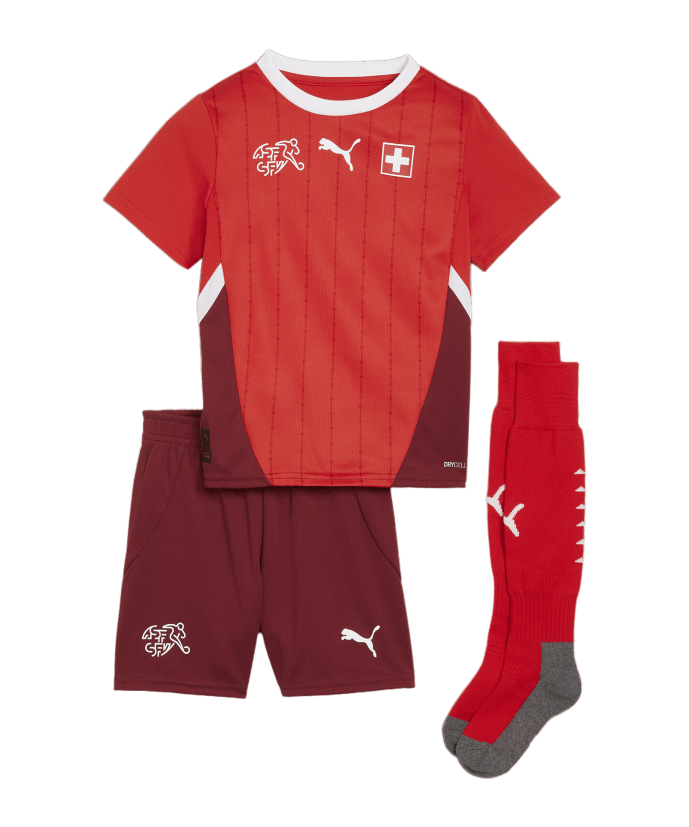 PUMA Schweiz Minikit Home EM 2024 Rot F01 - rot