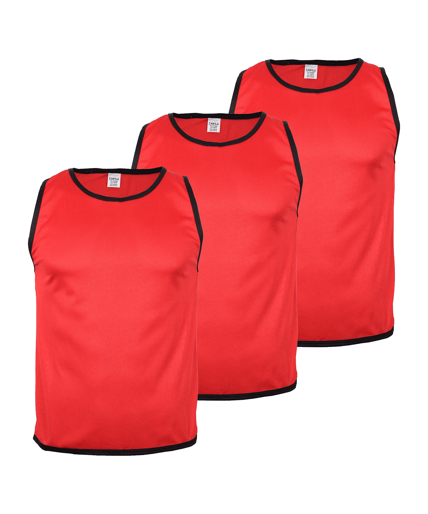 Cawila ACADEMY Trainingsleibchen 3er Set Kids Rot - rot