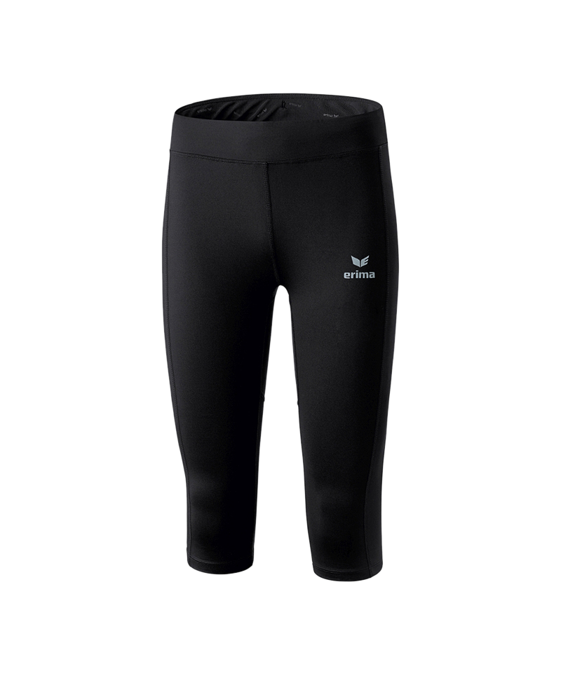Erima Performance Laufhose 3/4 Damen Schwarz - schwarz