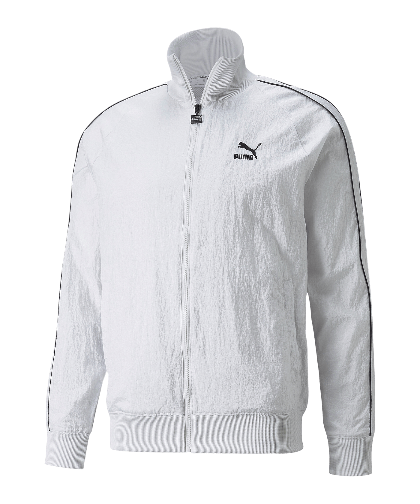 PUMA T7 Crinkled Nylon Trainingsjacke Weiss F72 - weiss