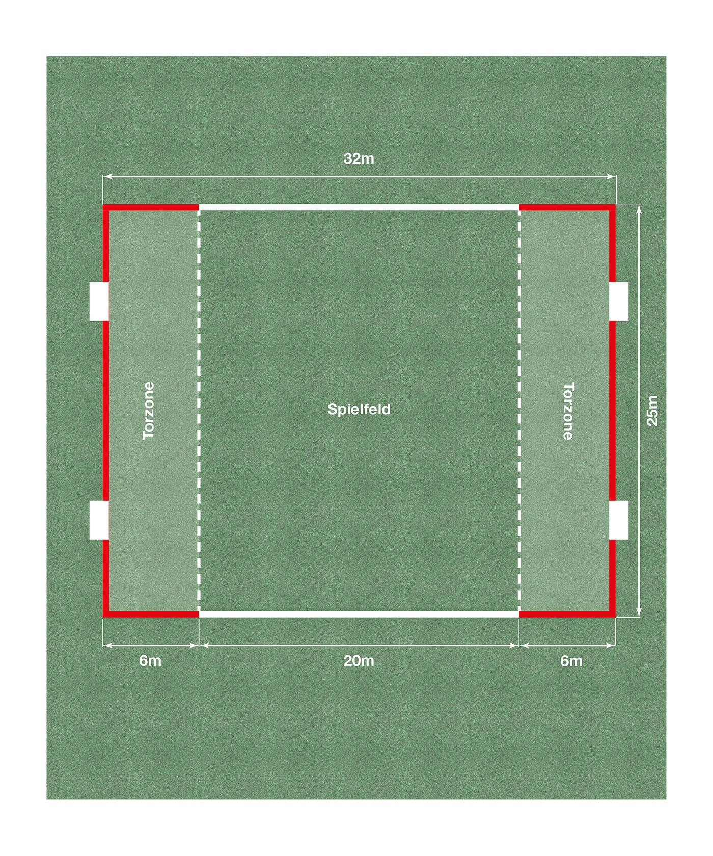 Cawila ACADEMY Spielfeldmarkierung 32x25m - rot