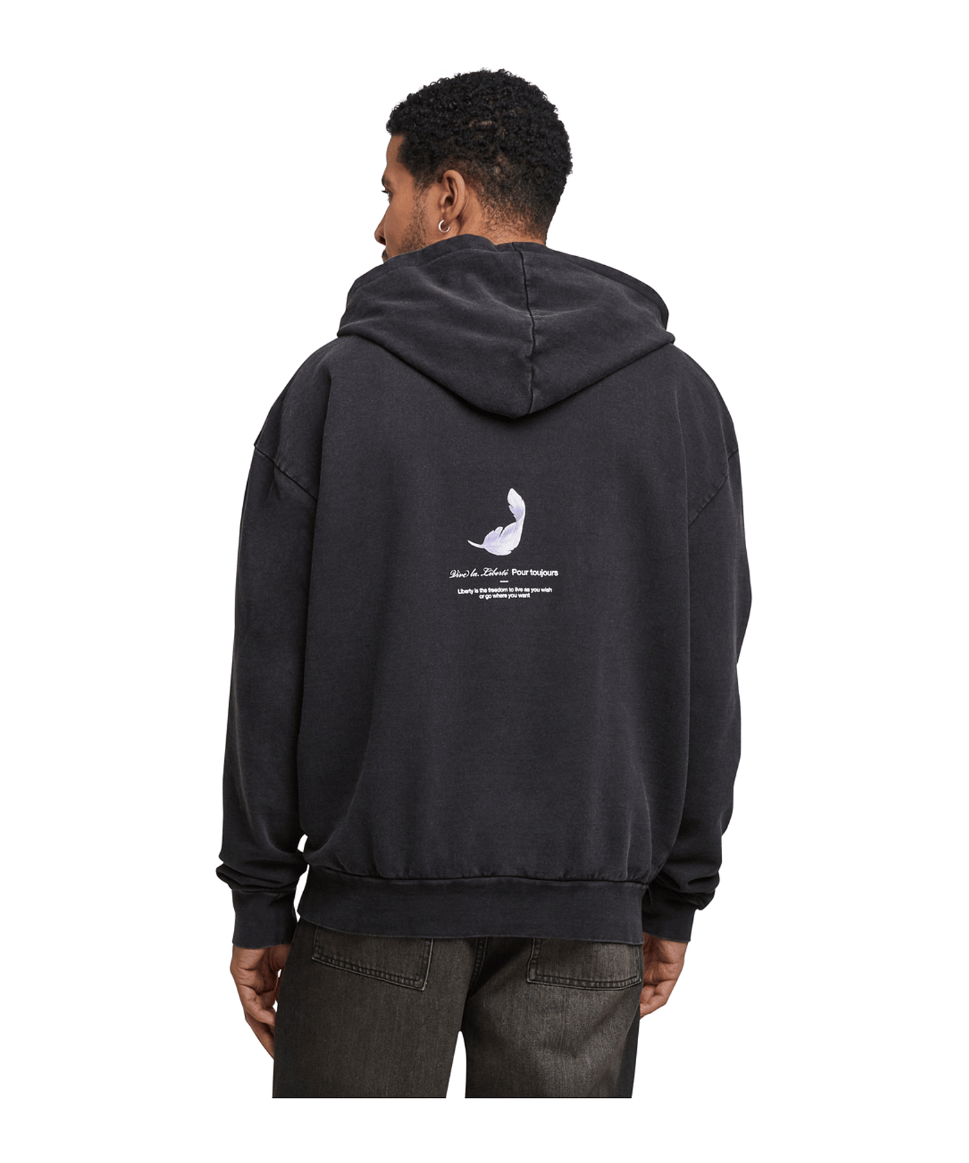 Mister Tee Viva la Liberte Oversized Hoody Schwarz - schwarz