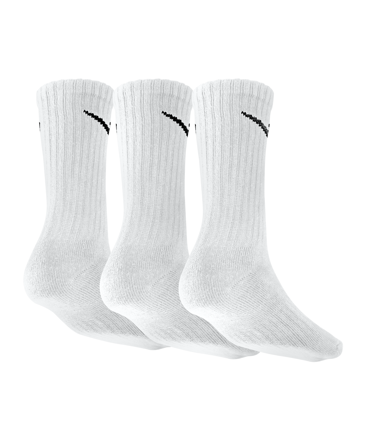 Nike Value Cotton Crew 3er Pack Socken F101 - weiss