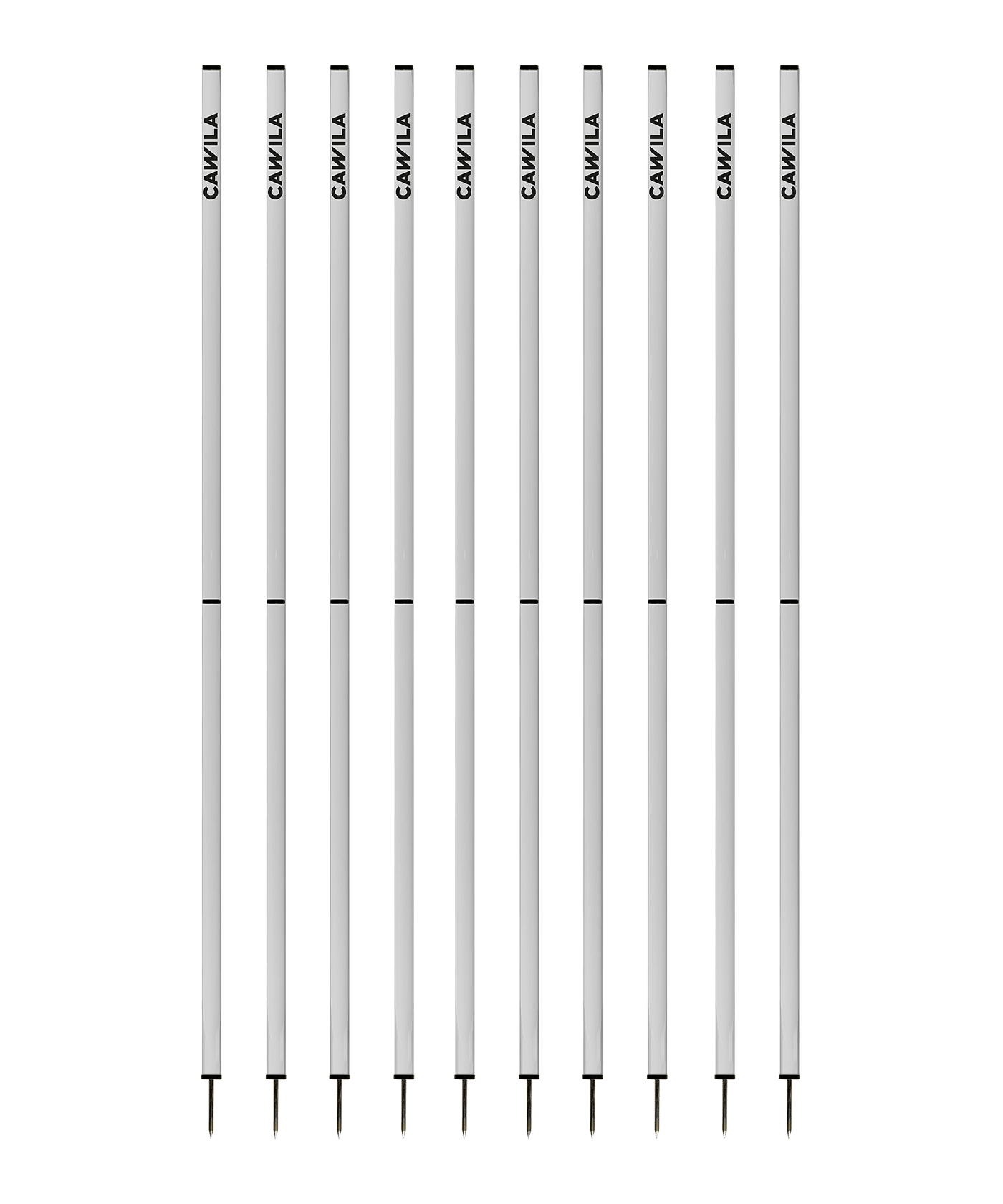 Cawila Academy Slalomstangen 10er Set (33mmx180cm) Weiss - weiss
