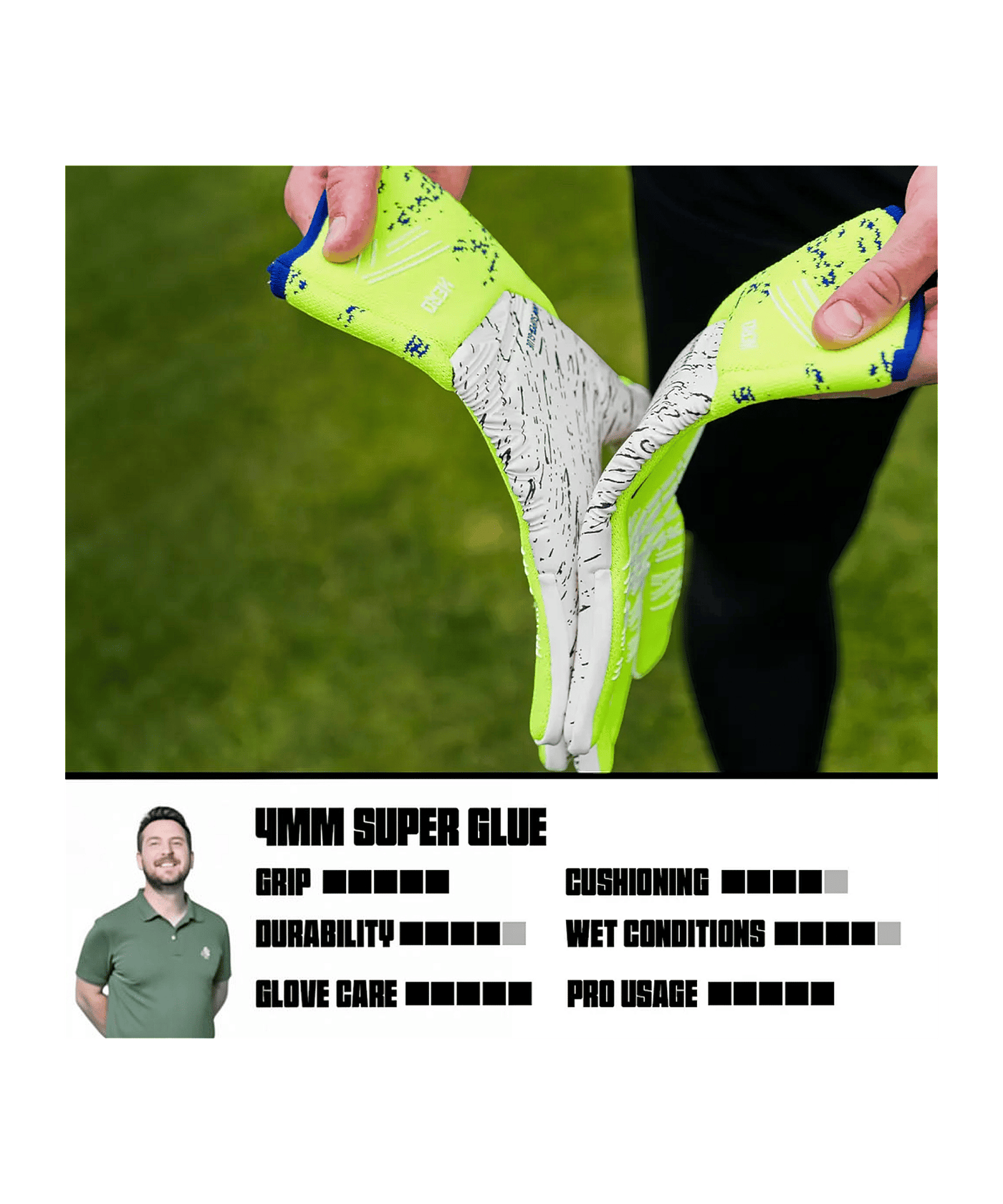 KEEPERsport Hero Elite NC Torwarthandschuhe Gelb - gelb