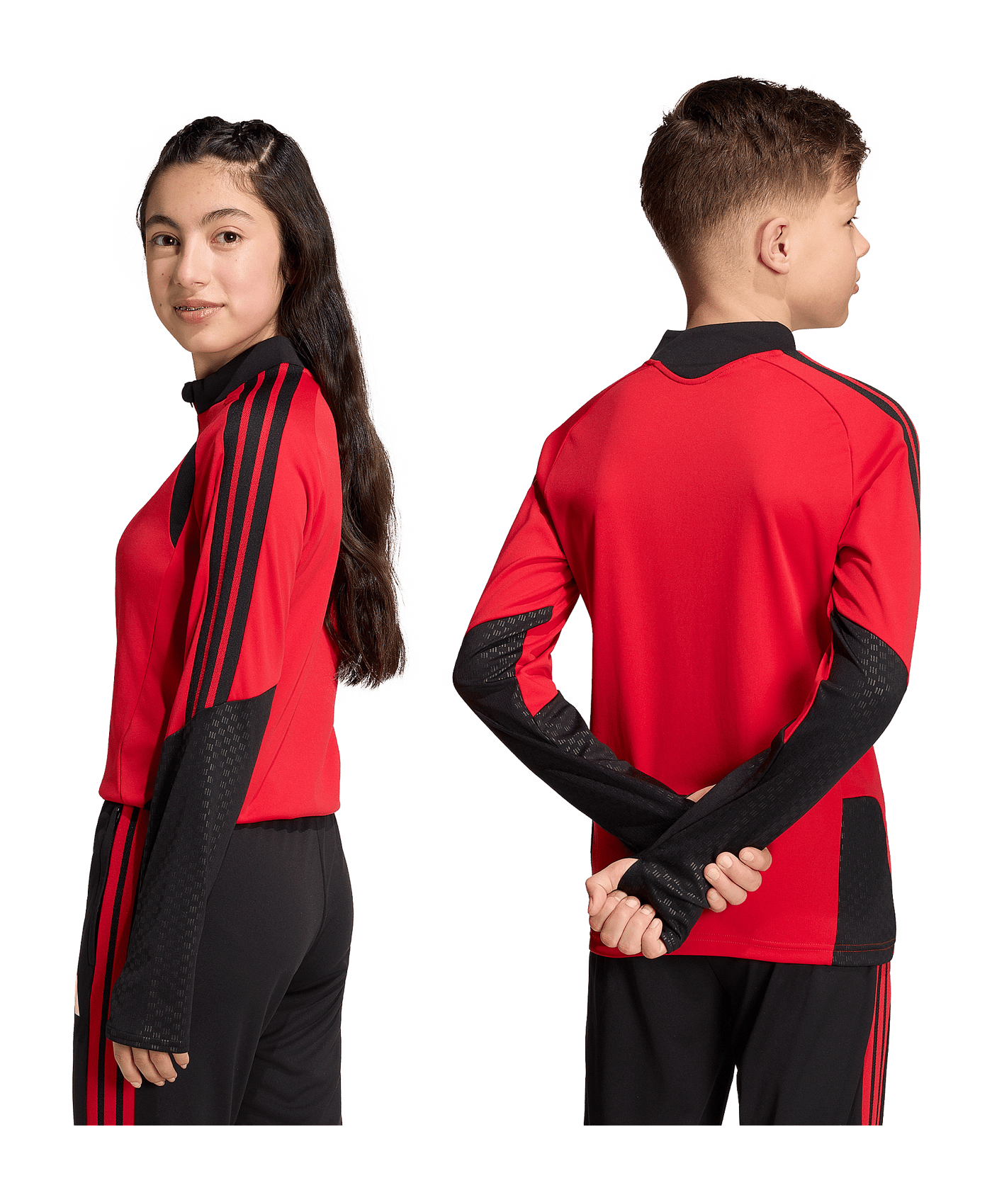 adidas Manchester United Tiro Sweatshirt Kids Rot - rot