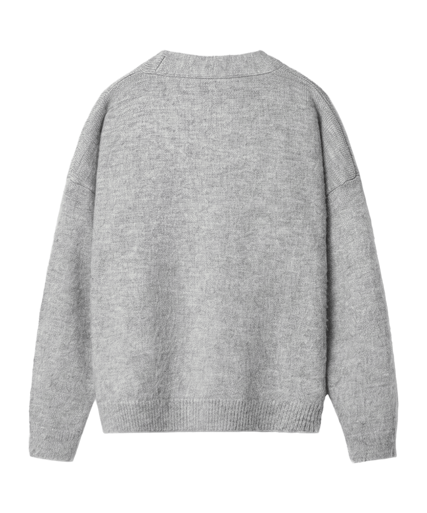 Burocs Fuzzy Jacquard Cardigan Jacke Grau - grau