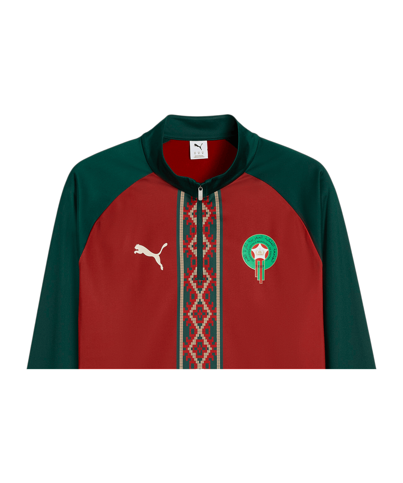 PUMA FRMF Marokko Prematch 1/4 Zip Top WM 2026 Rot F11 - rot