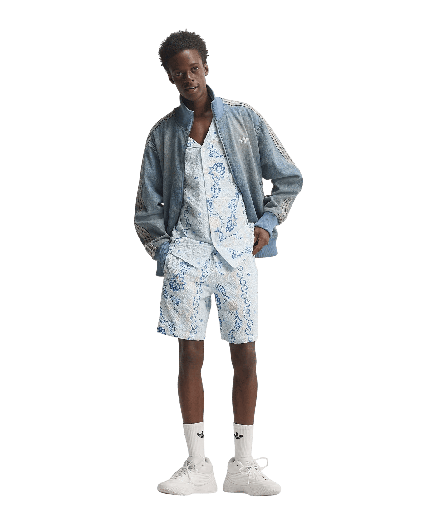 adidas Originals Firebird Adicolor Denim Track Jacke Blau - blau
