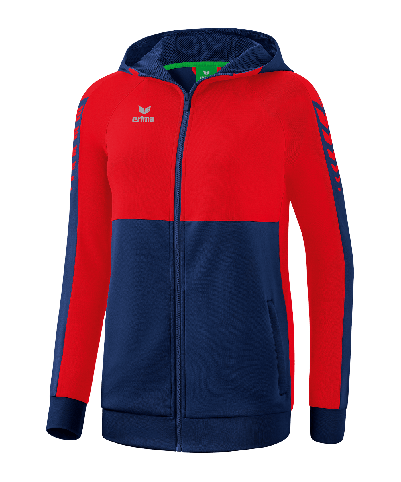 Erima Six Wings Kapuzenjacke Damen Dunkelblau - blau