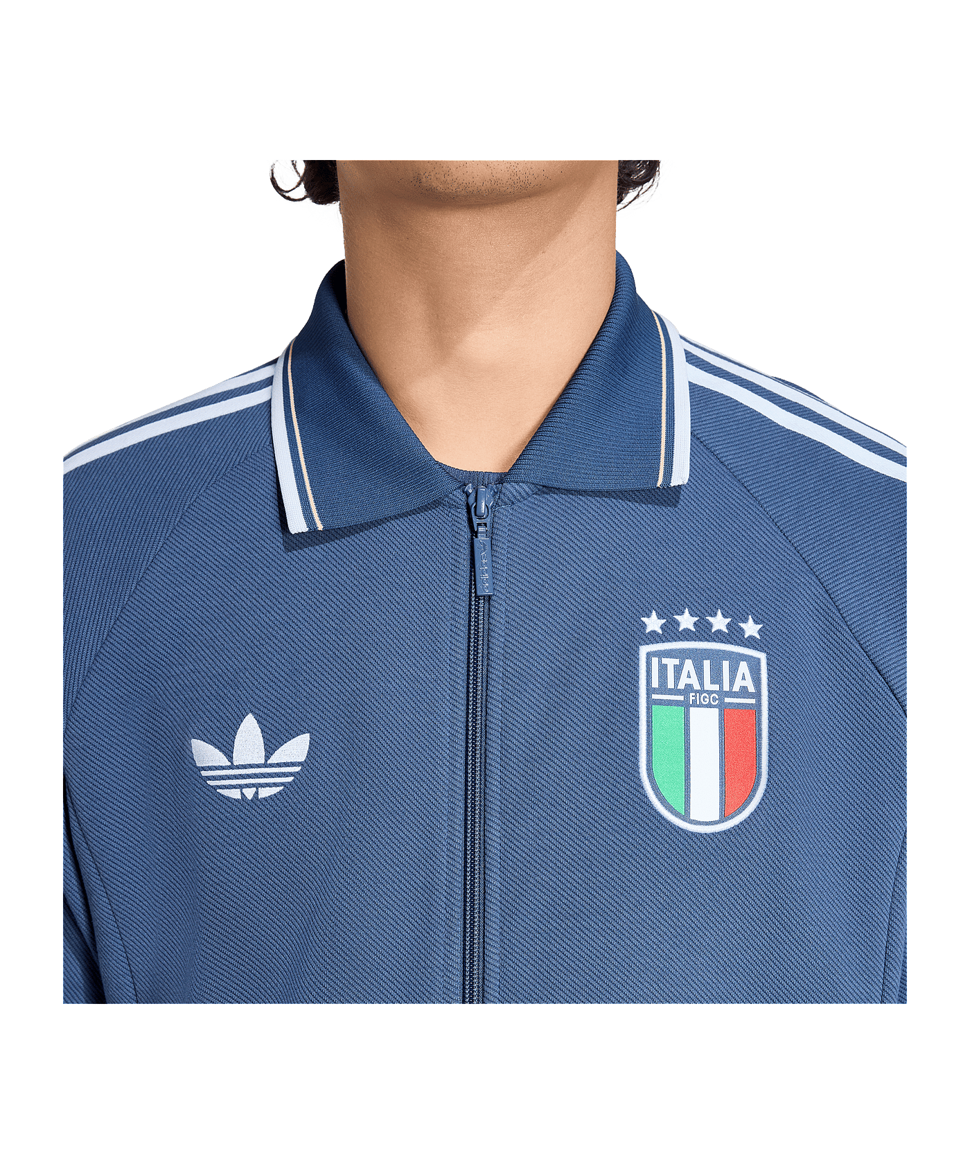 adidas FIGC Italien Anthem Jacke Blau - blau