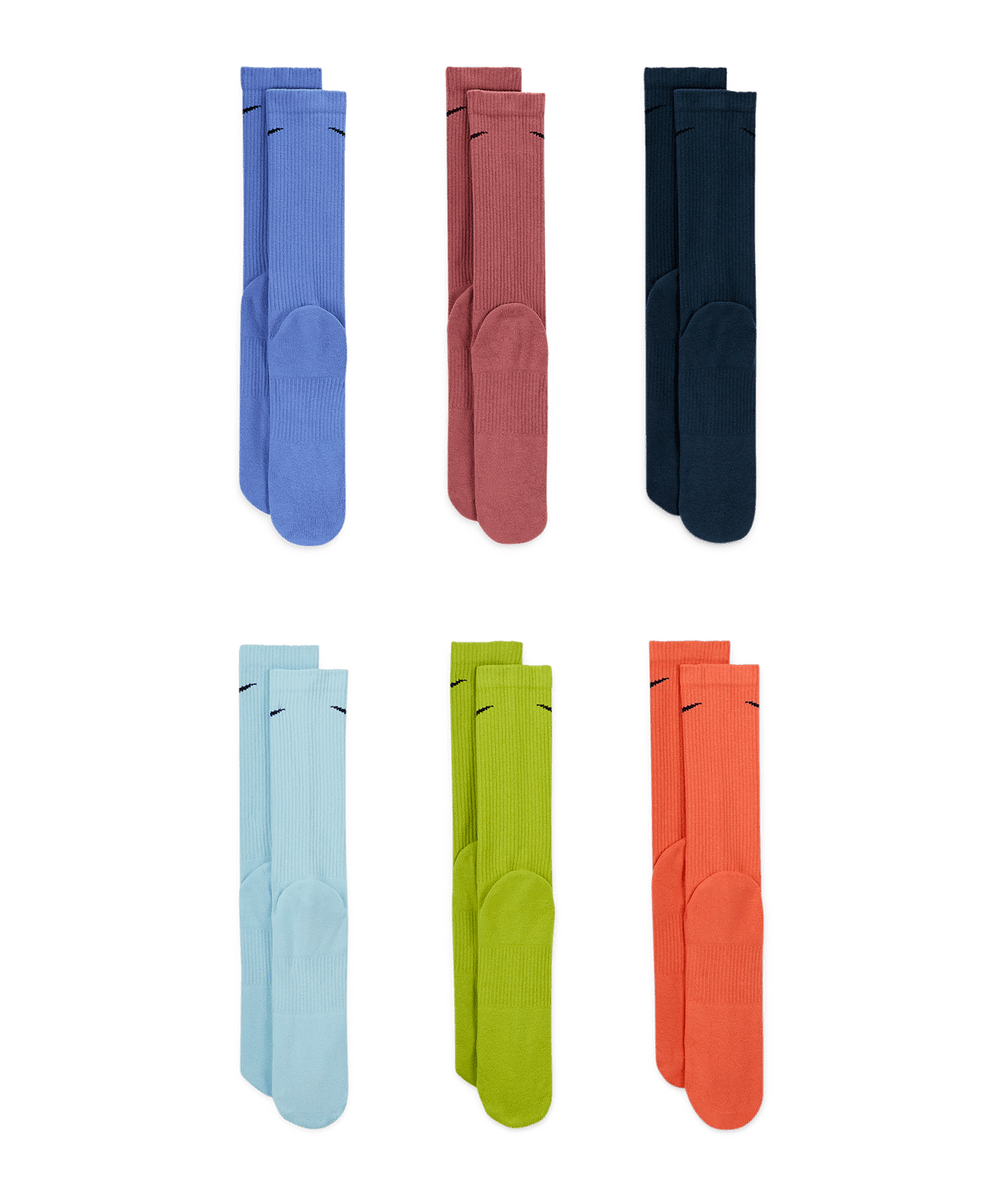 Nike Everyday Plus Cushion Crew 6er Pack Socken Mehrfarbig F967 - mehrfarbig