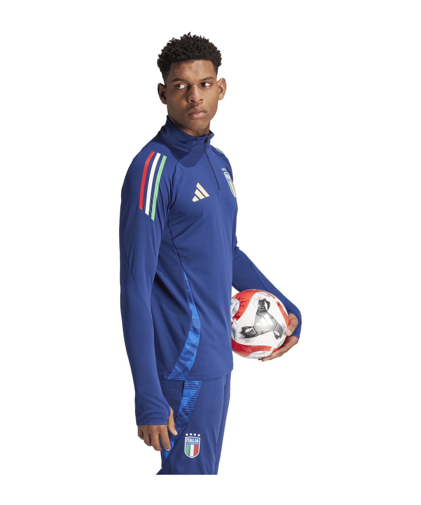 adidas Italien HalfZip Sweatshirt EM 2024 Blau - blau