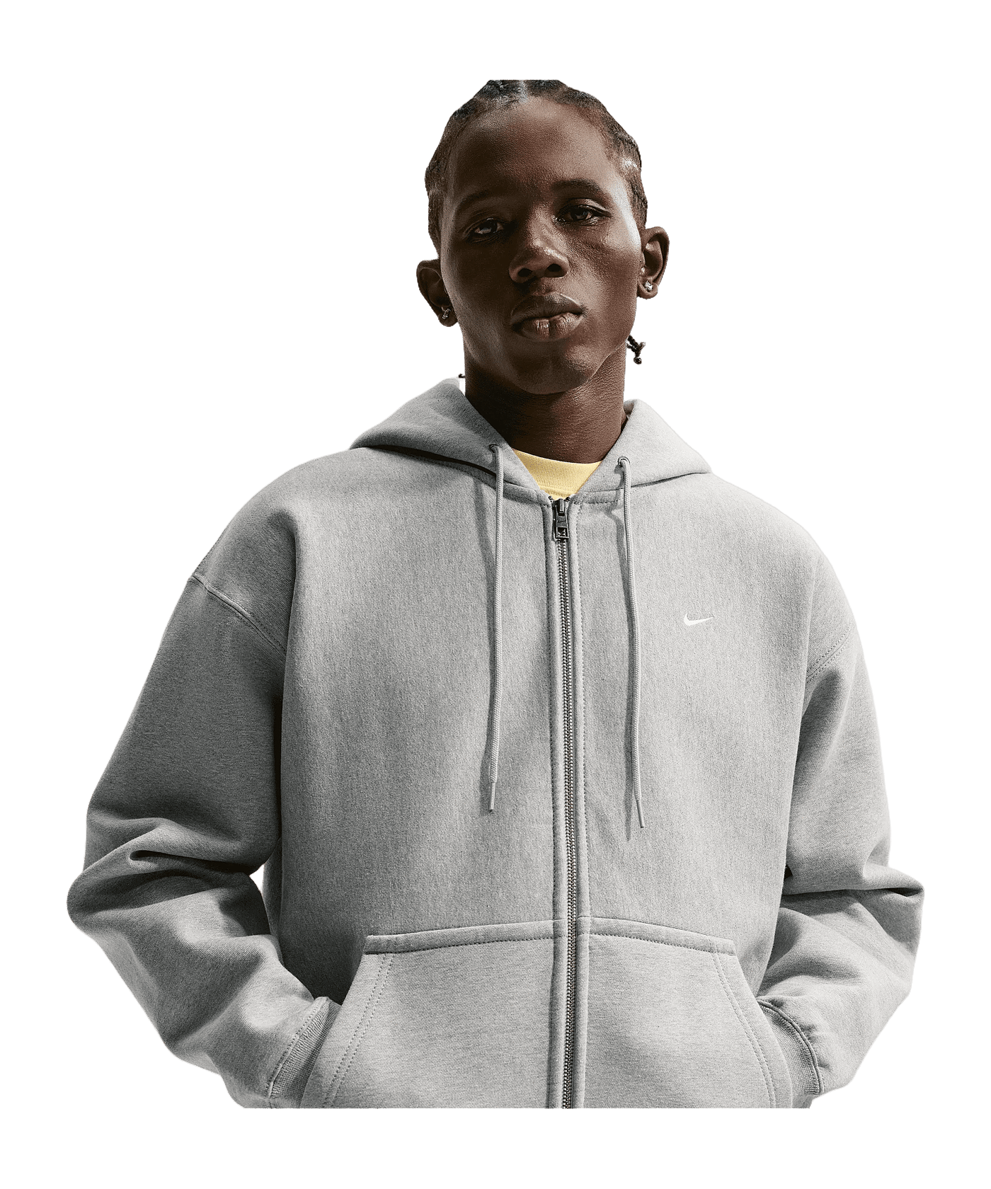 Nike Solo Swoosh Hoody Grau F063 - grau
