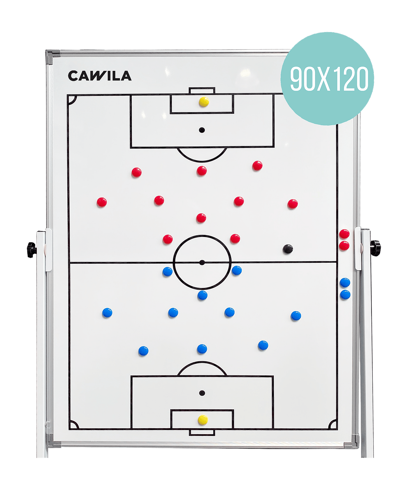 Cawila Taktiktafel Fussball inkl. Tasche| Size: 90 x 120 cm Weiss - weiss