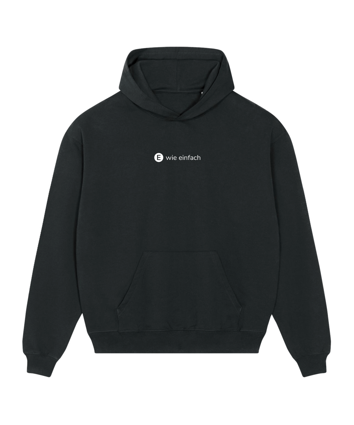 E wie einfach Logo Hoodie Schwarz - schwarz