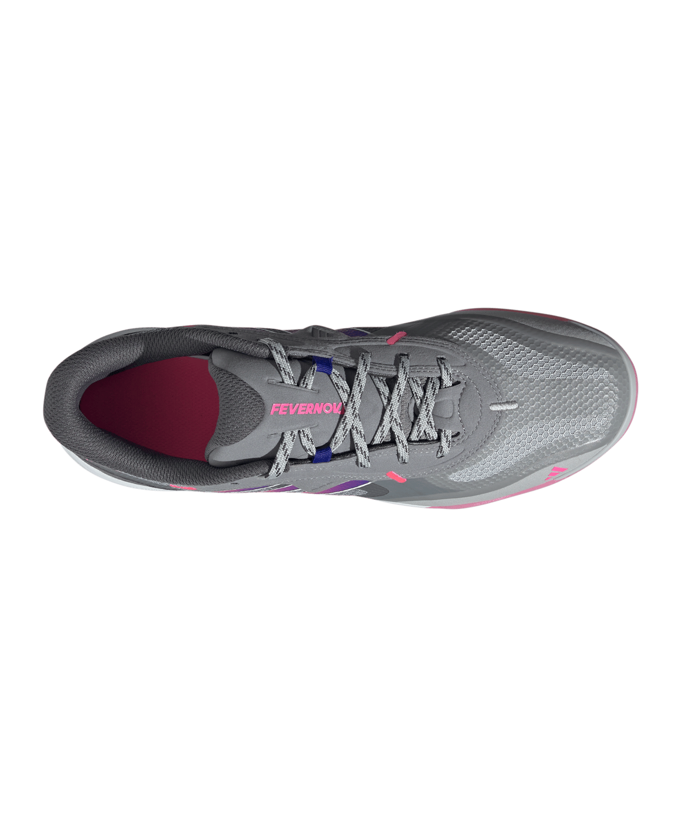 adidas Fevernova Court IN Halle Grau Pink Blau - grau