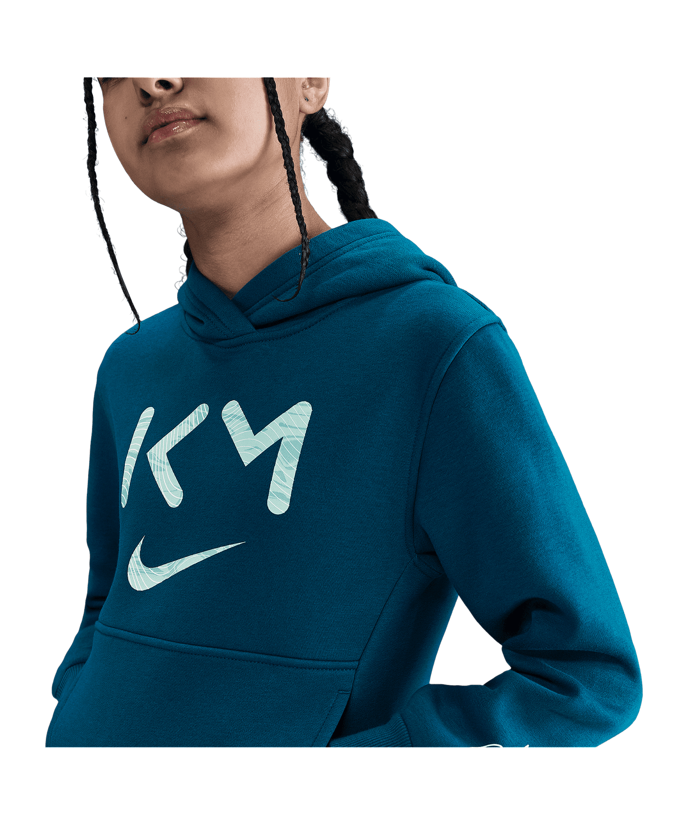 Nike Kylian Mbappe Club Hoody Kids Grün F301 - gruen