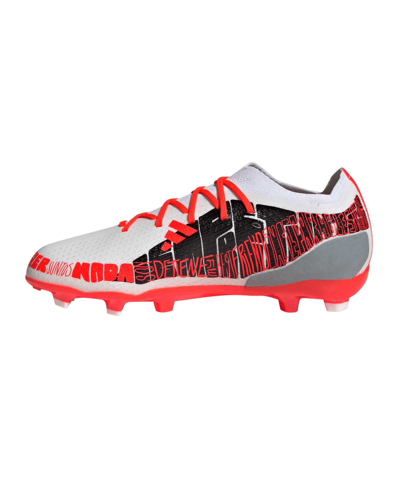 adidas X Speedportal Messi.1 FG Kids Balon te Adoro Weiss Schwarz Rot - weiss