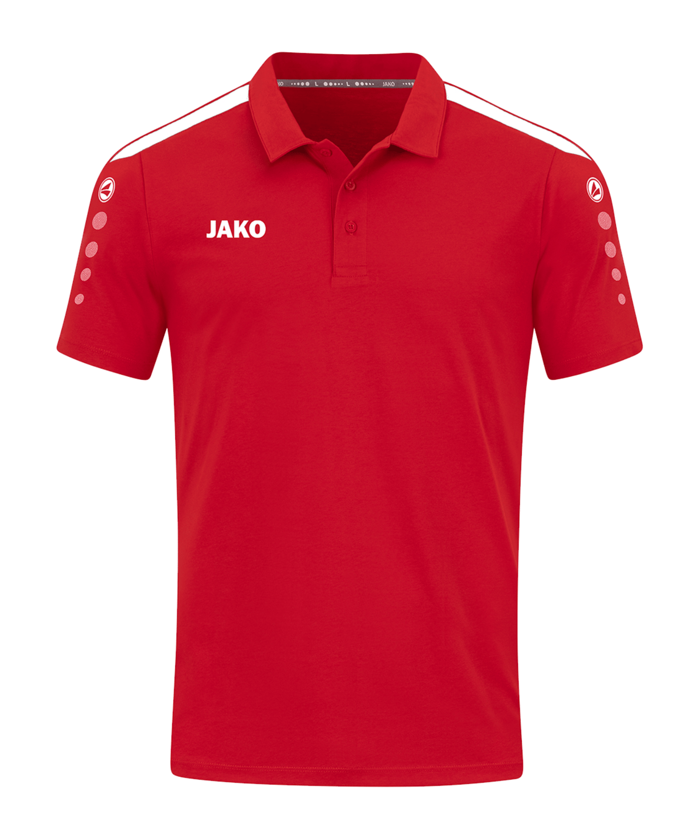 JAKO Power Poloshirt Kids Rot Weiss F100 - rot
