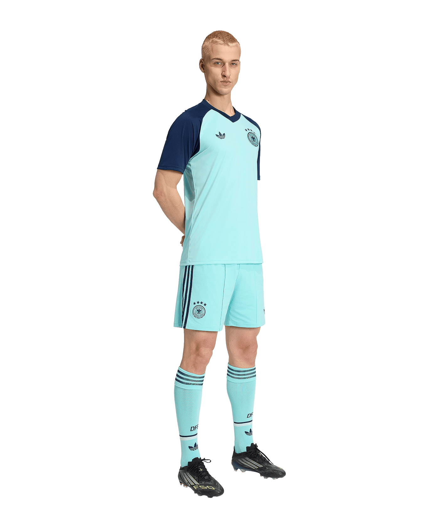 adidas DFB Deutschland Prematch Trikot Away WM 2026 Türkis - tuerkis