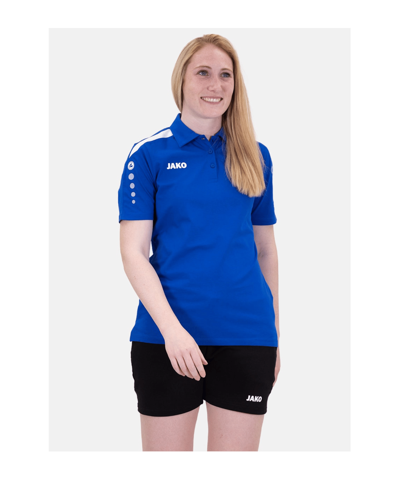 JAKO Power Poloshirt Damen Blau Weiss F400 - blau