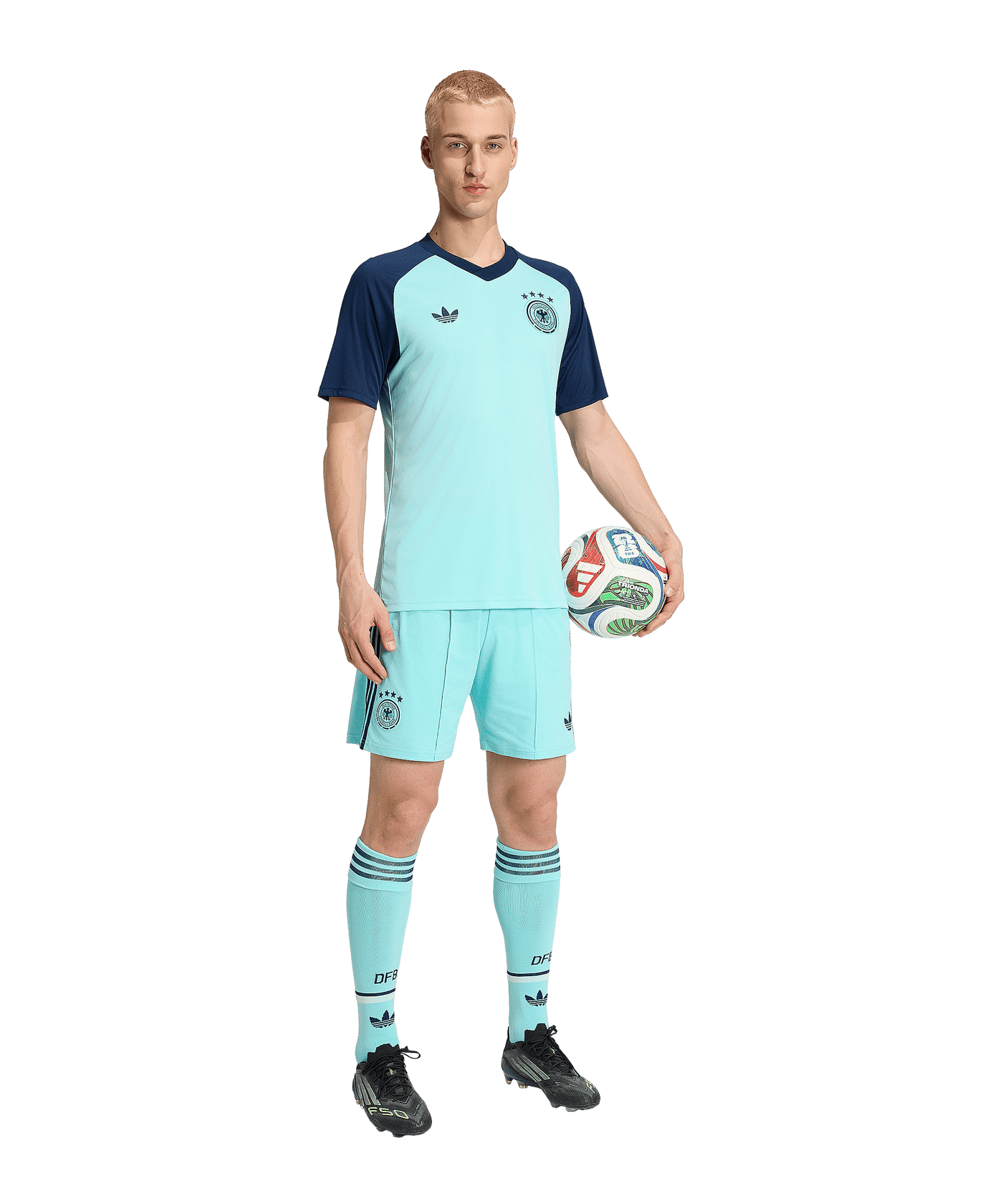 adidas DFB Deutschland Prematch Trikot Away WM 2026 Türkis - tuerkis