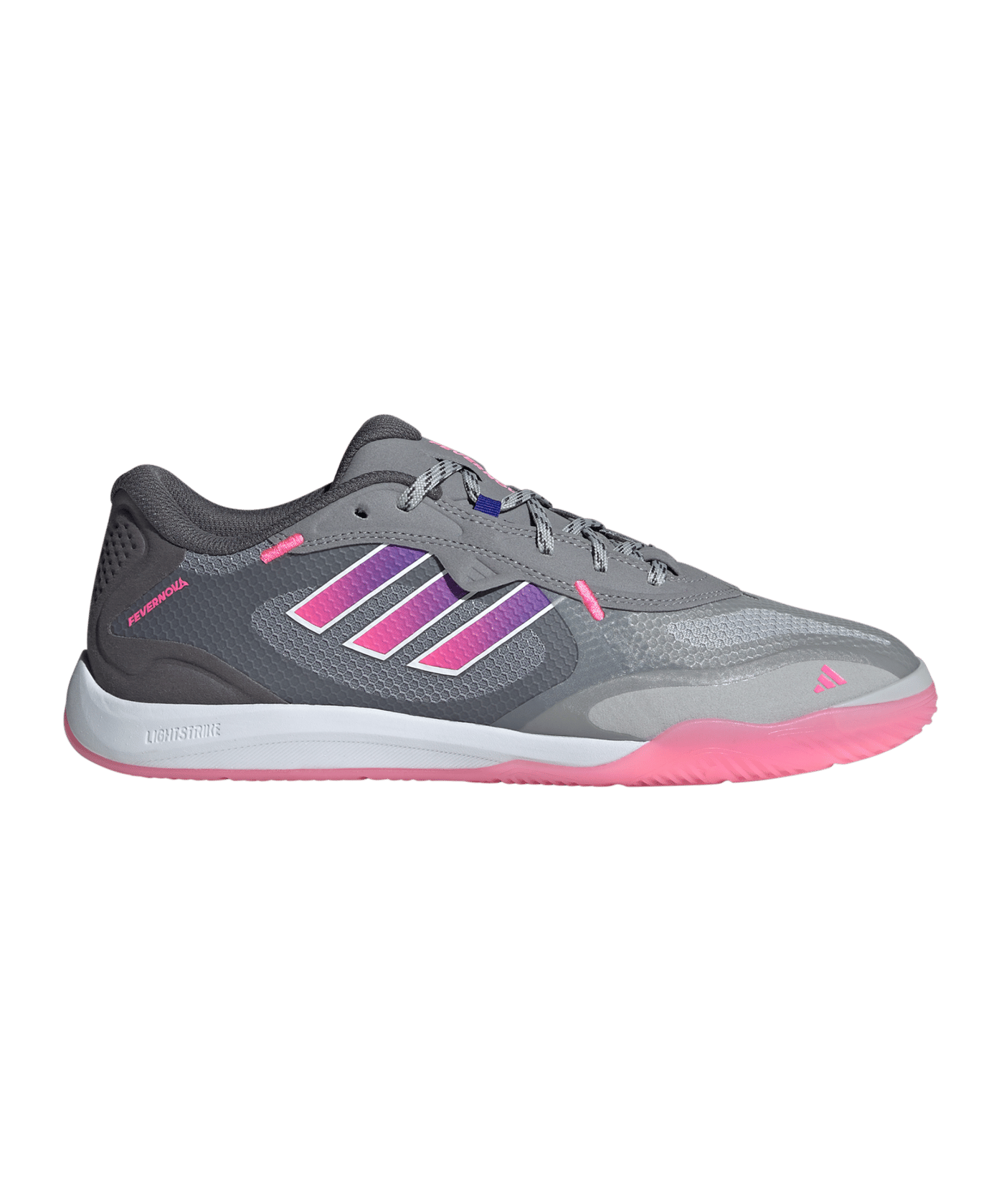 adidas Fevernova Court IN Halle Grau Pink Blau - grau
