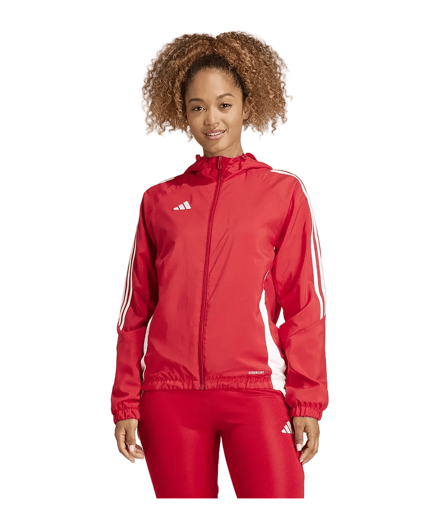 adidas Tiro 24 Windbreaker Damen Rot Weiss - rot