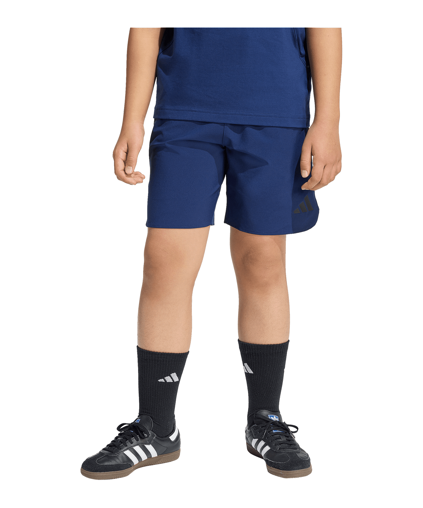 adidas Originals Trio Travel Woven Short Kids Dunkelblau - schwarz