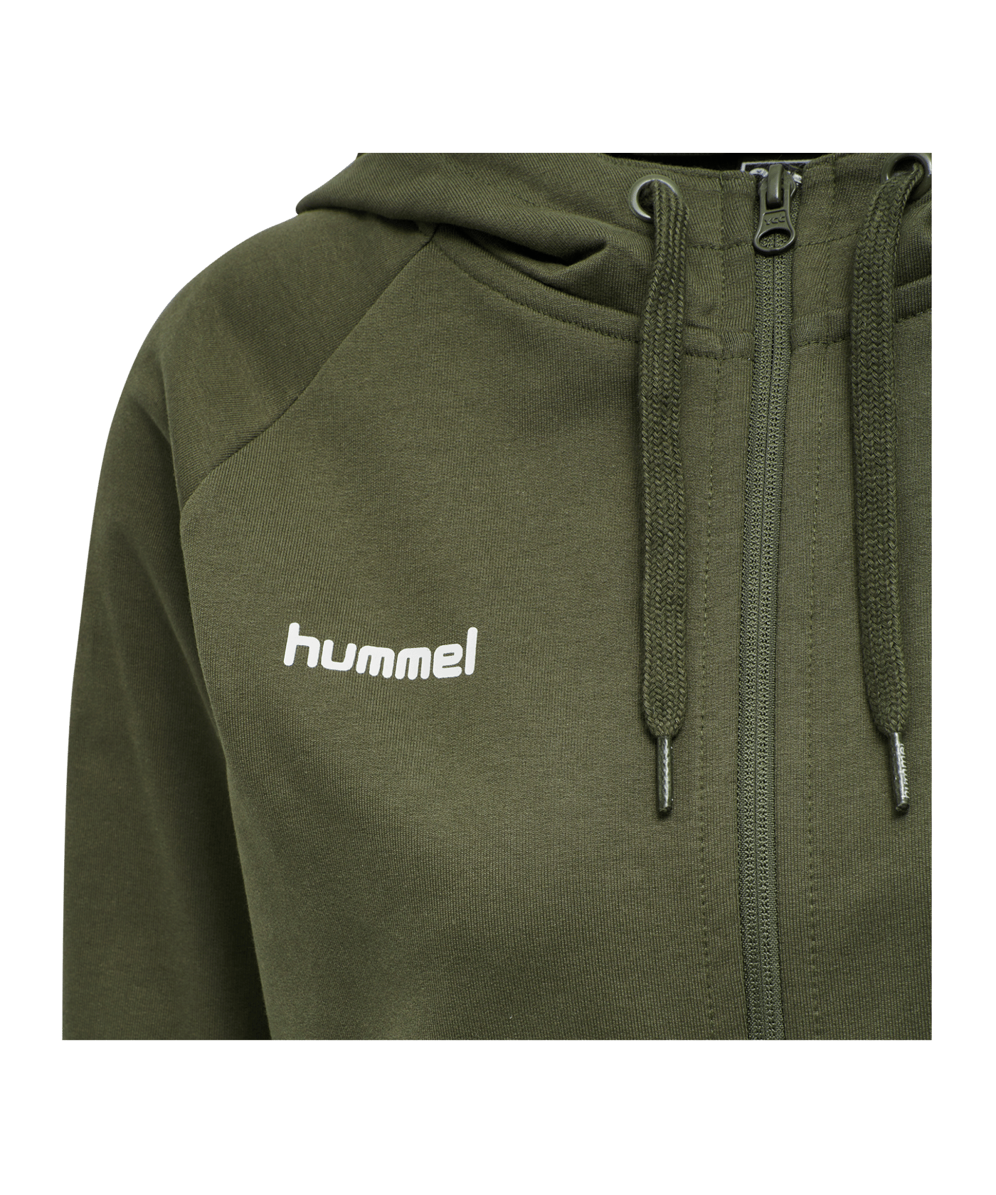 Hummel Cotton Kapuzenjacke Damen Grün F6084 - gruen