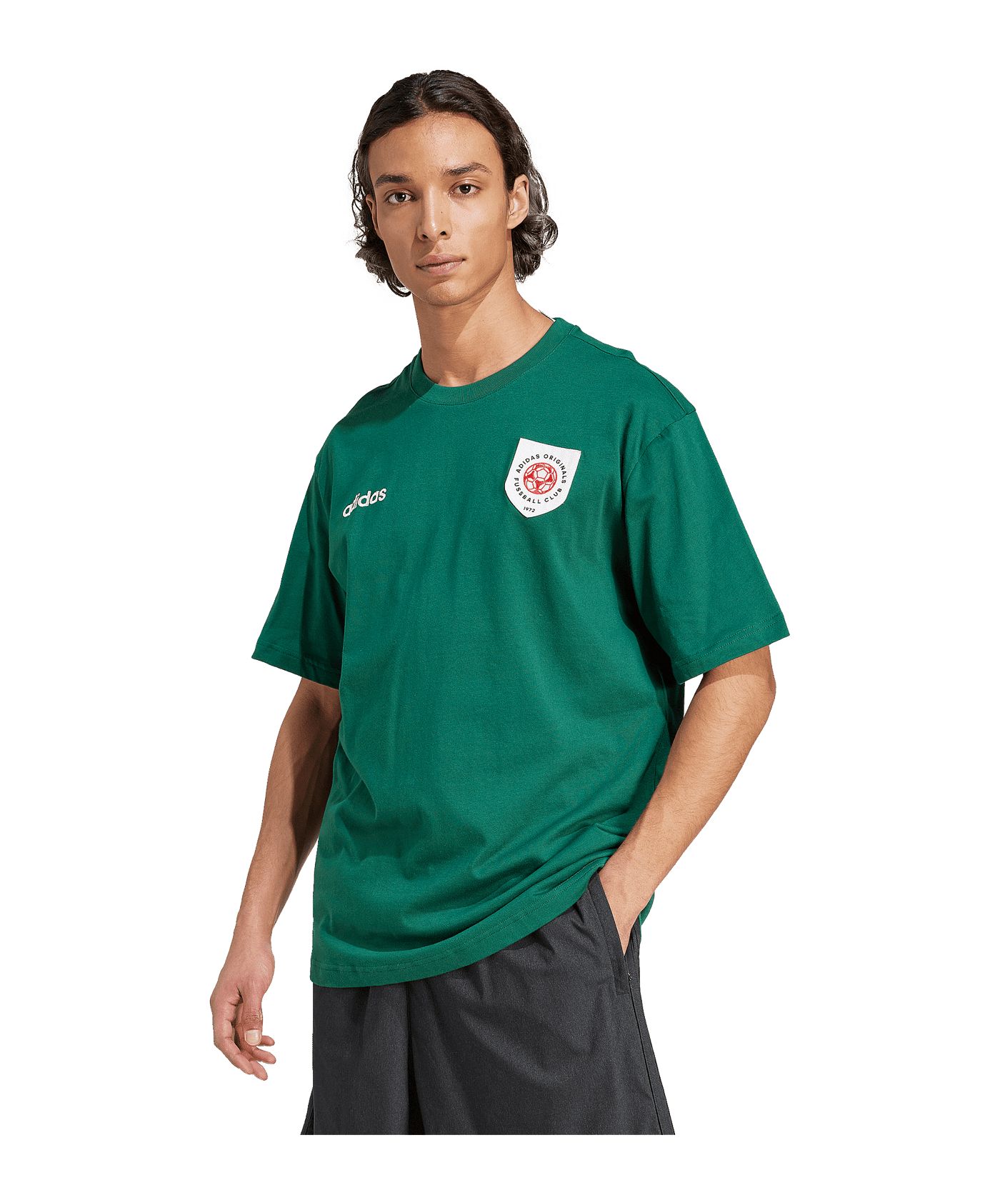 adidas Badge Graphic T-Shirt Grün - gruen