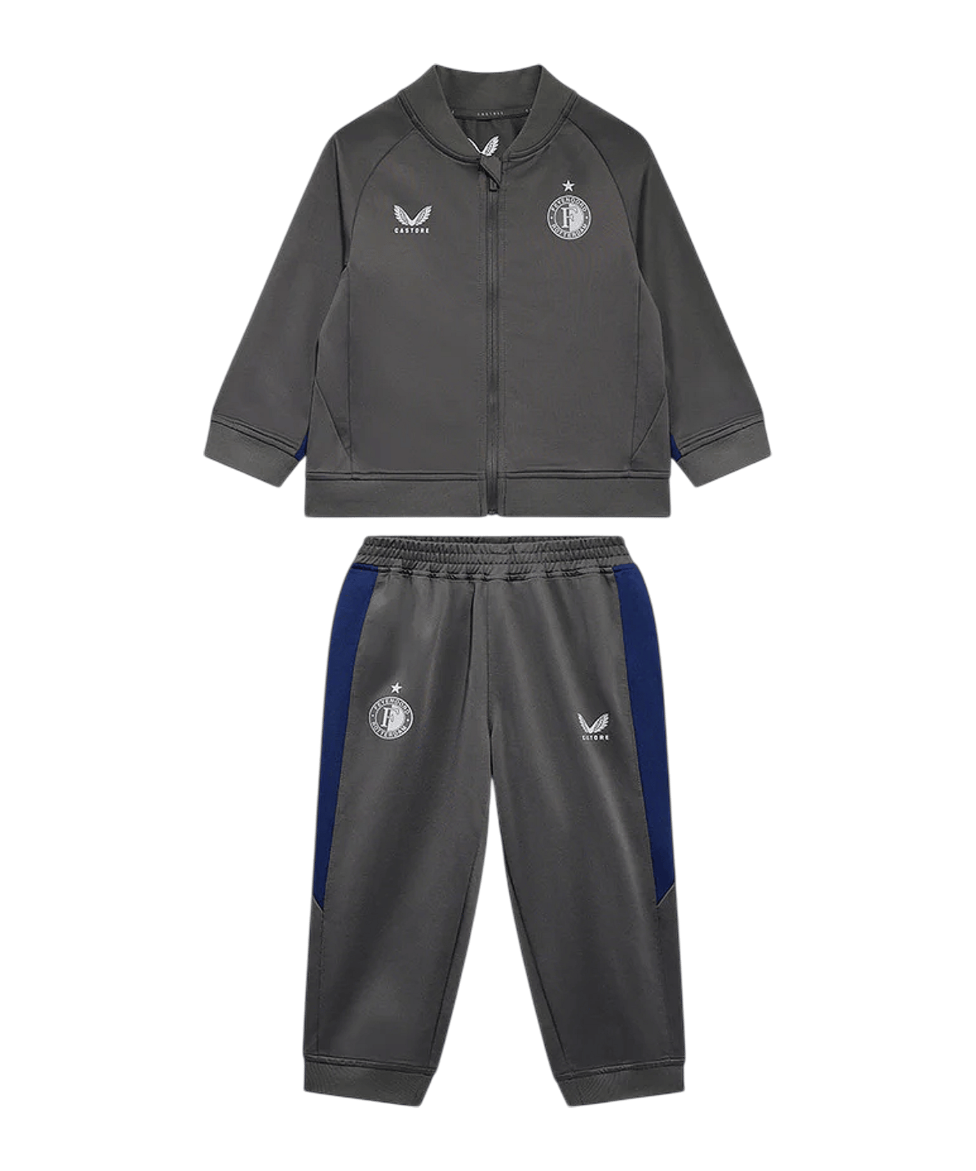 Castore Feyenoord Rotterdam Knit Trikot Set Grau - grau
