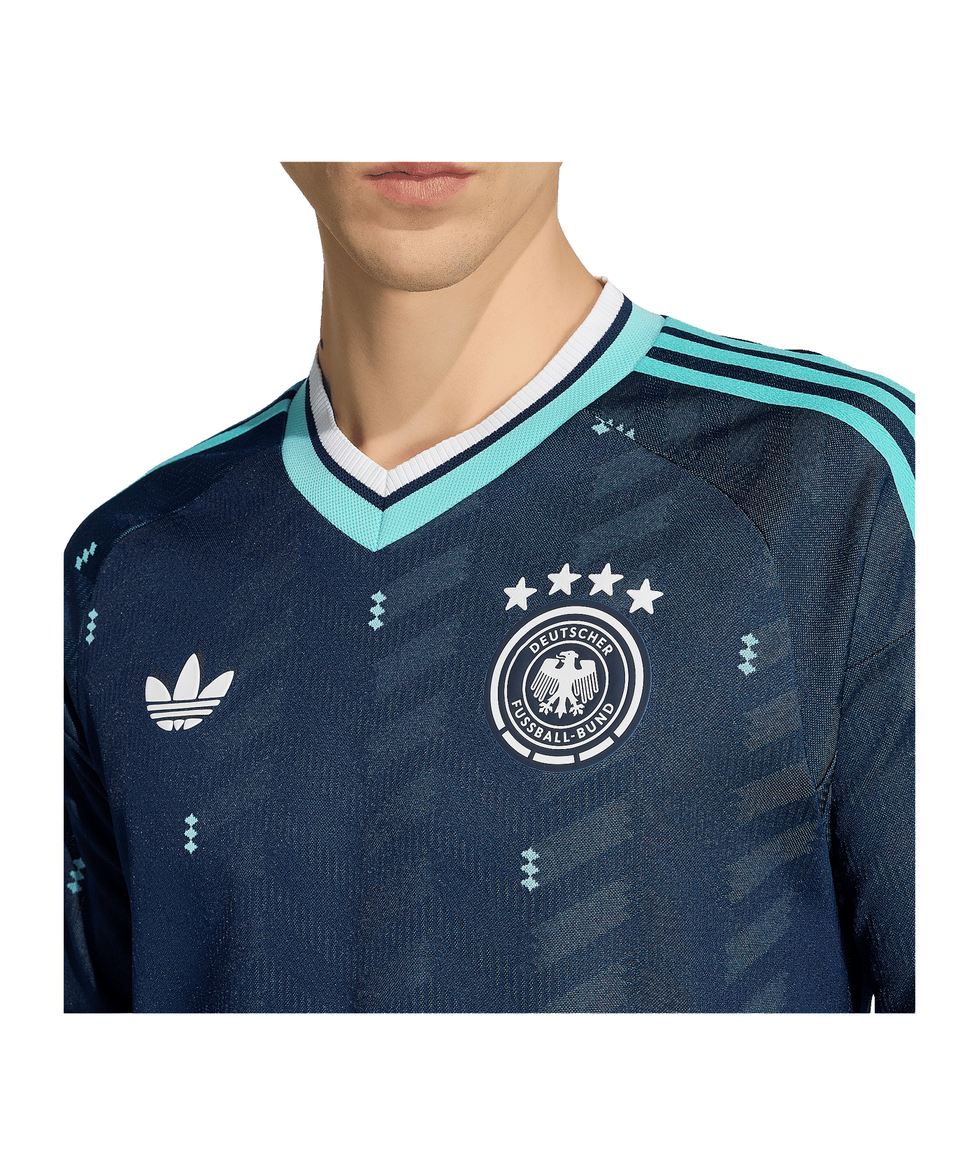 adidas DFB Deutschland Authentic Trikot Langarm Away WM 2026 Blau - blau
