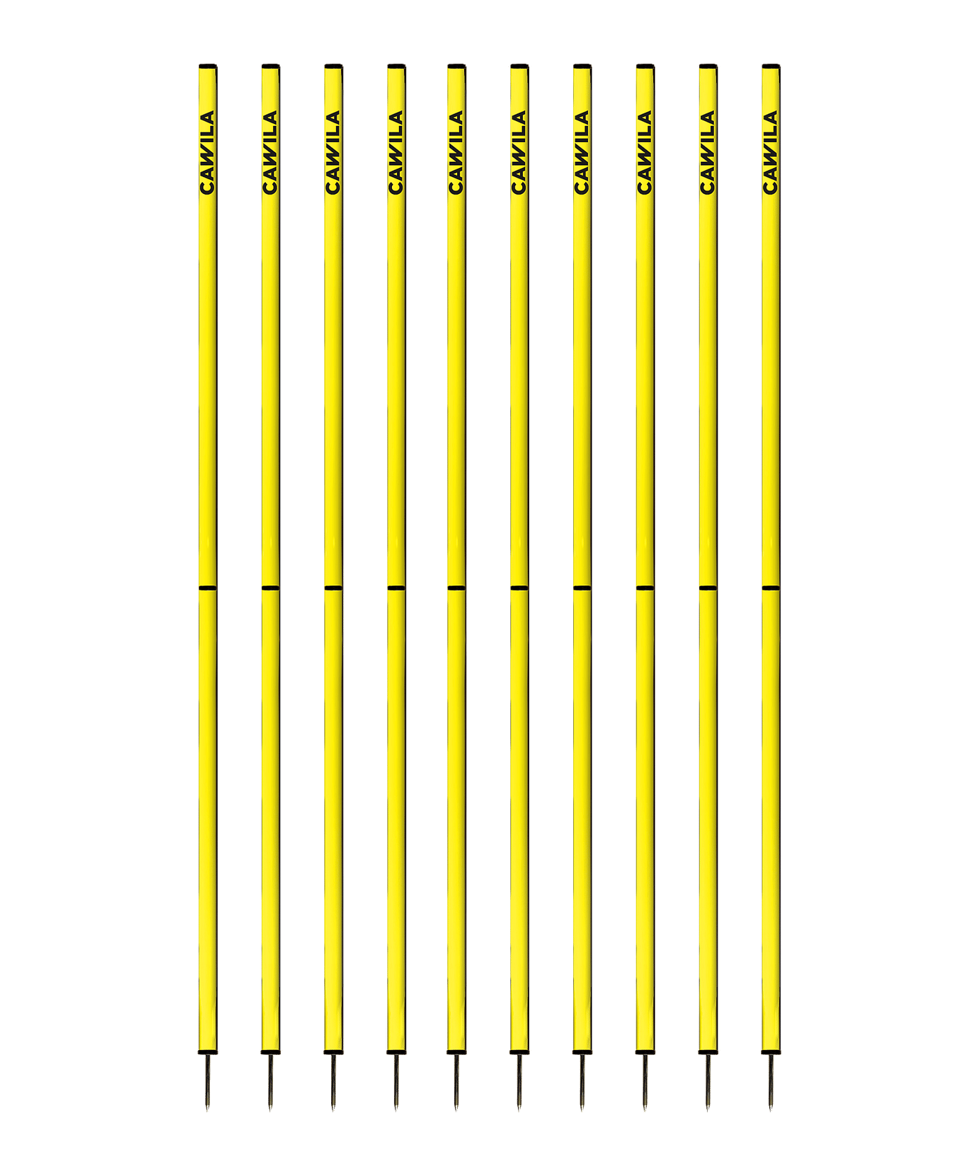 Cawila Academy Slalomstangen 10er Set (33mmx180cm) Gelb - gelb