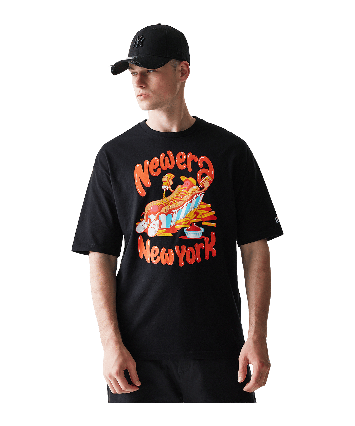 New Era Food Grphc Os T-Shirt Schwarz - schwarz