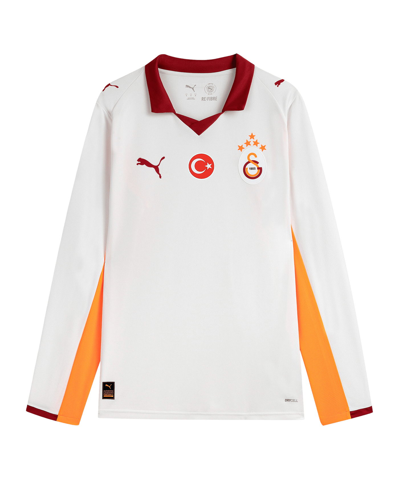 PUMA Galatasaray Istanbul Trikot langarm Away 2025/2026 Weiß F02 - weiss