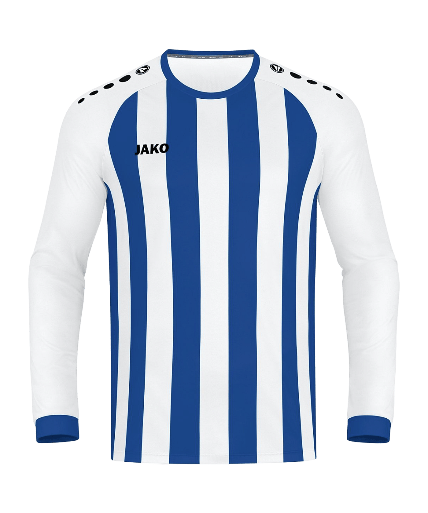 JAKO Inter Trikot Langarm Weiss Blau F012 - weiss