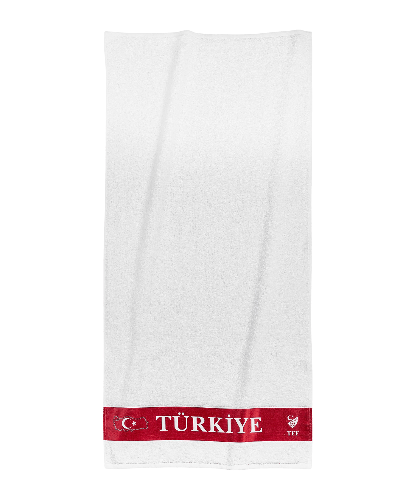 Türkei TFF Handtuch 50x100cm EM 2024 Weiss - weiss