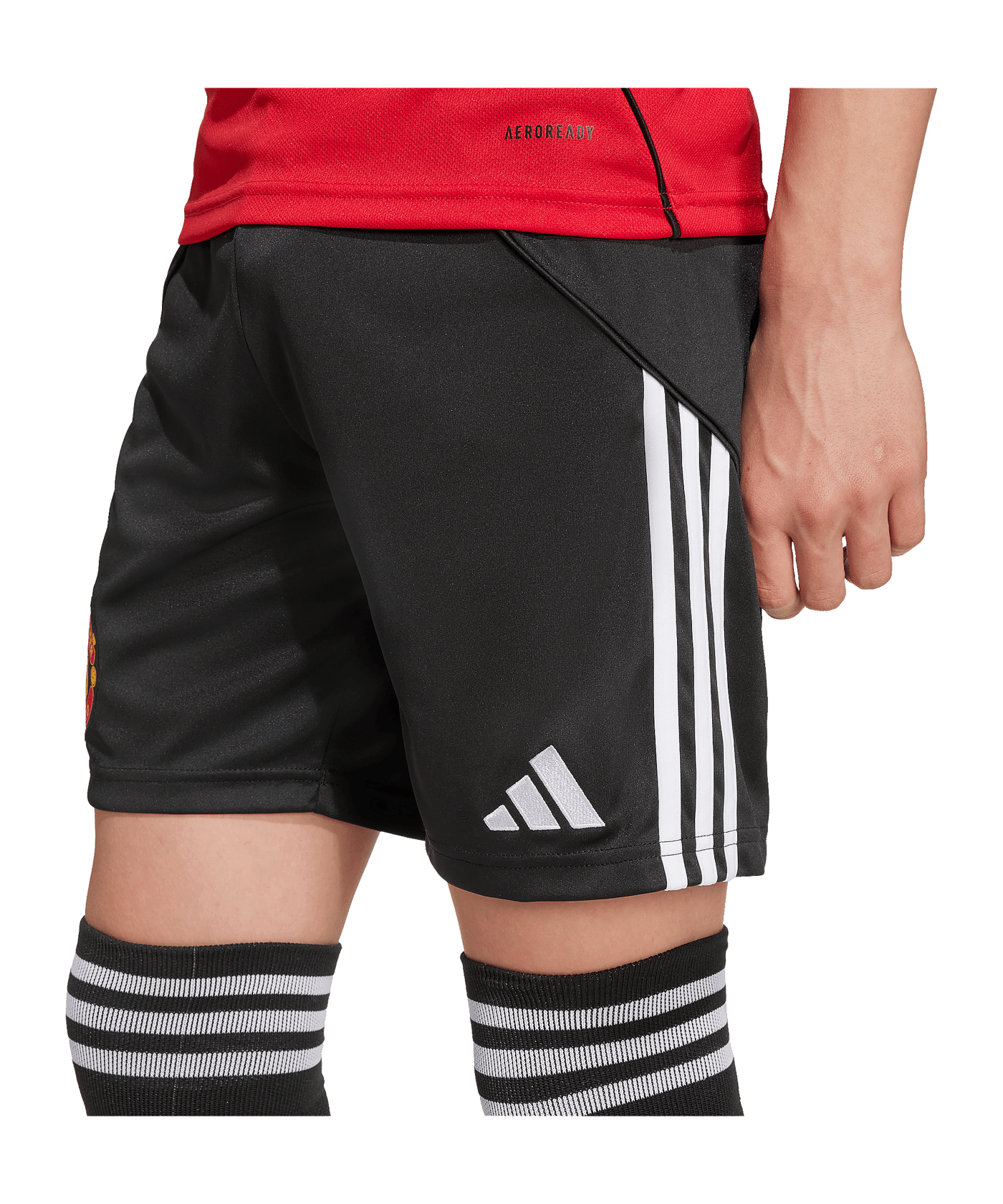 adidas Manchester United Short Home 2025/2026 Kids Schwarz - schwarz