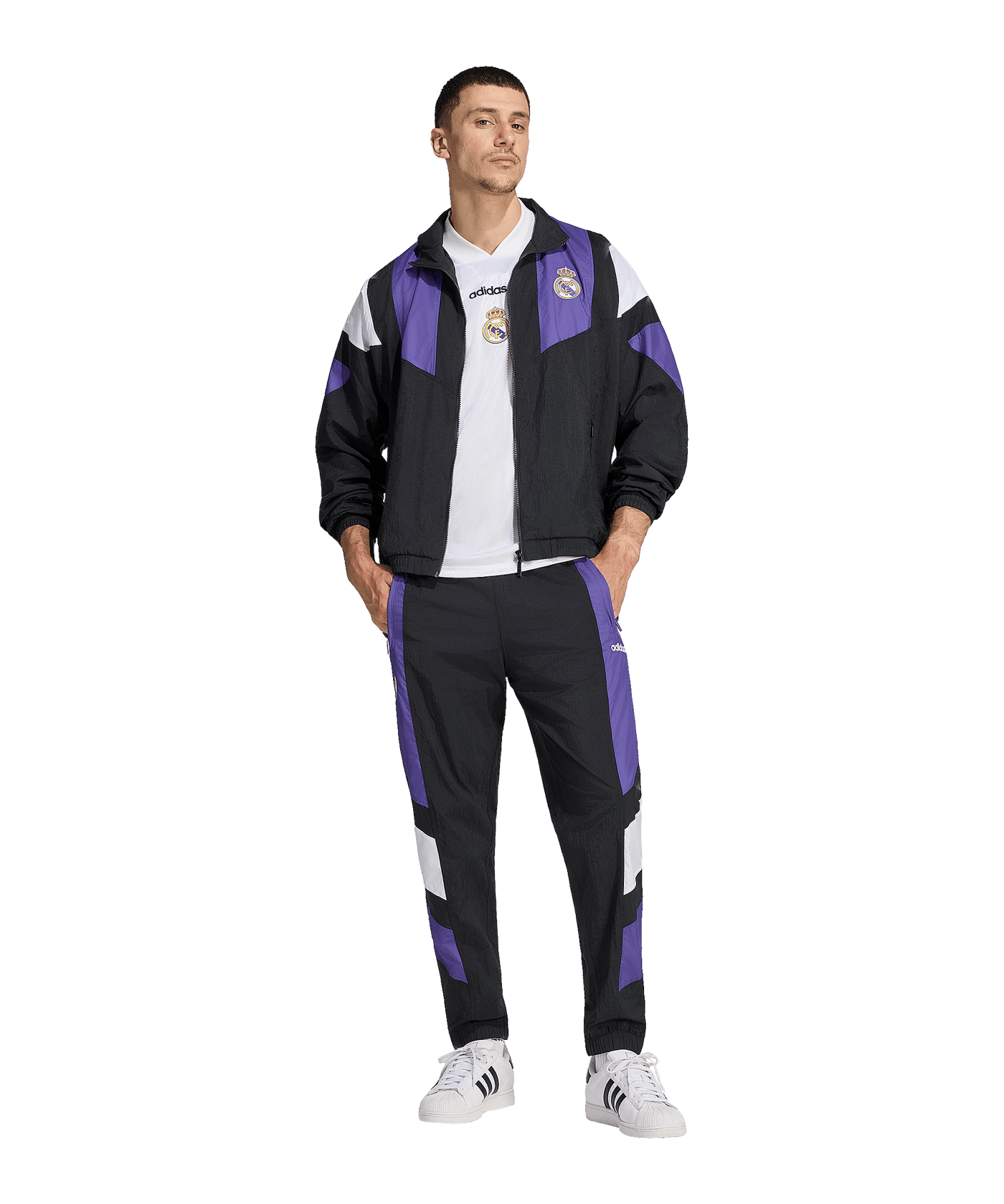 adidas Real Madrid EQT Jacke Schwarz - schwarz
