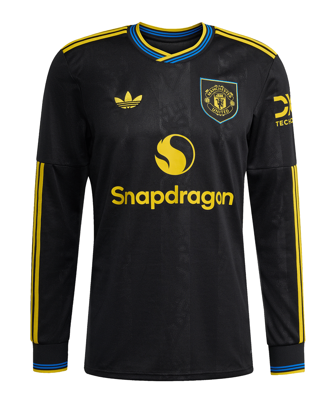 adidas Manchester United Trikot langarm 3rd 2025/2026 Schwarz - schwarz