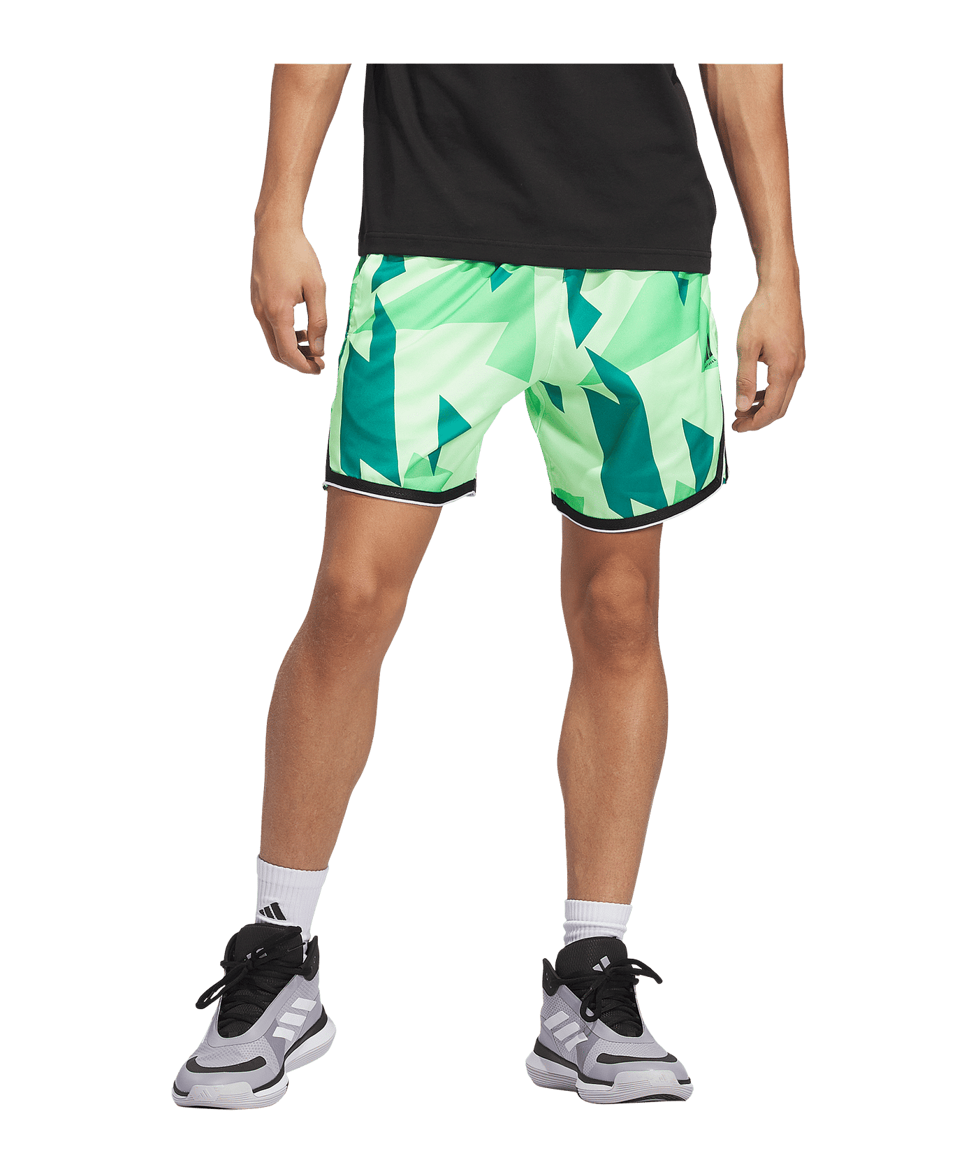 adidas Crazylite AOP 2 Short Grau - gruen