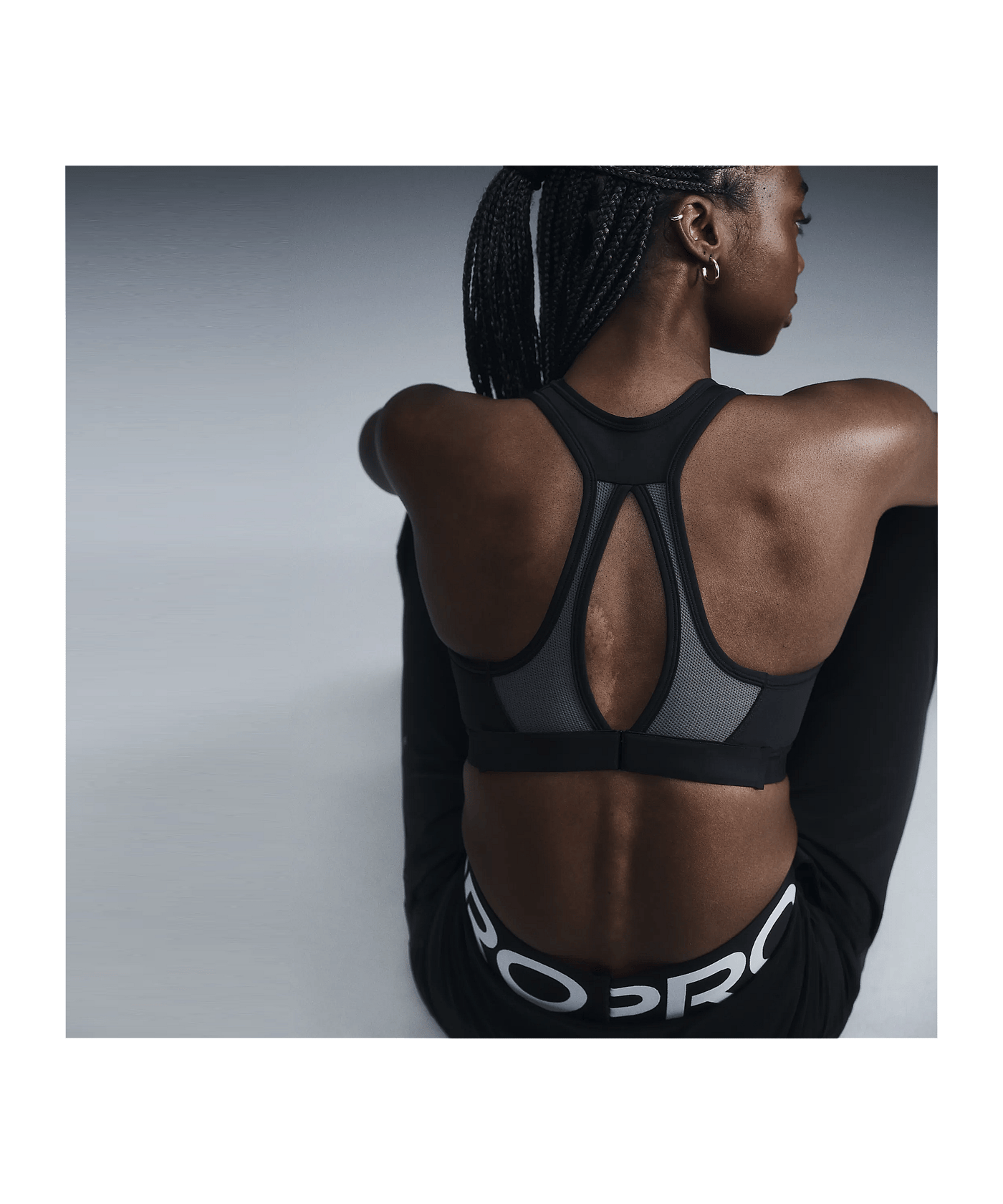 Nike Swoosh High Support Bra Sport-BH Damen Schwarz F010 - schwarz