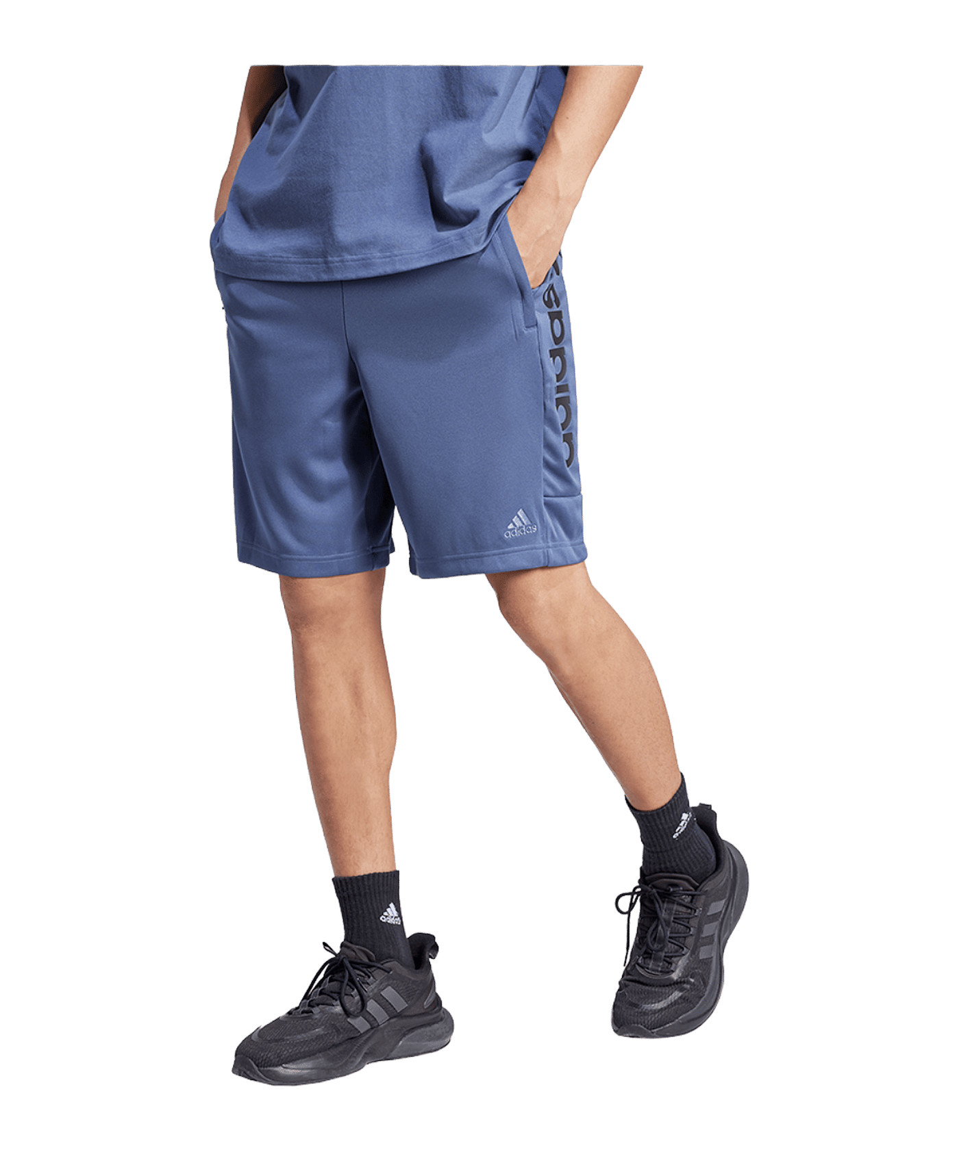 adidas Tiro Wordmark Shorts Blau Weiss - blau