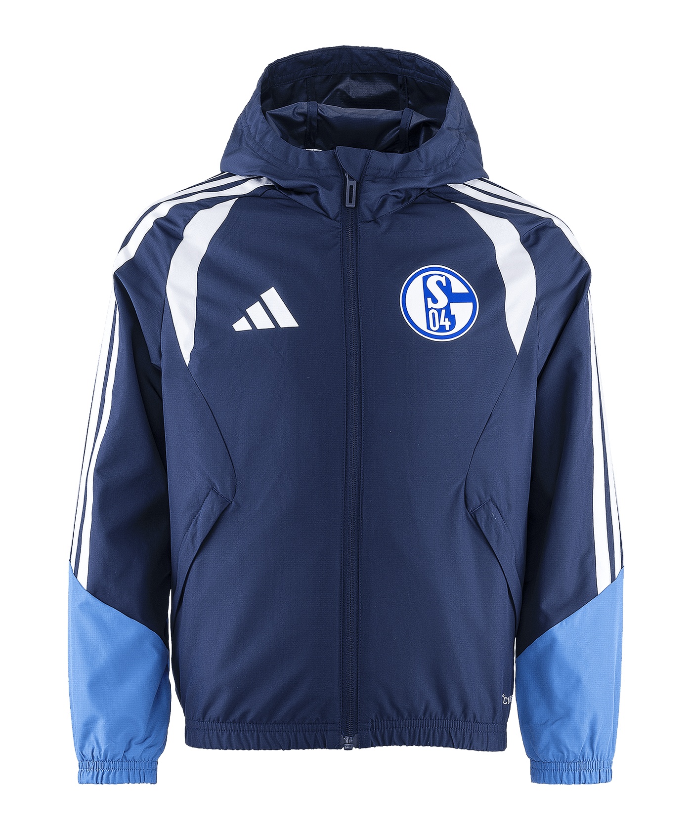 adidas FC Schalke 04 Team Regenjacke Kids Blau - blau